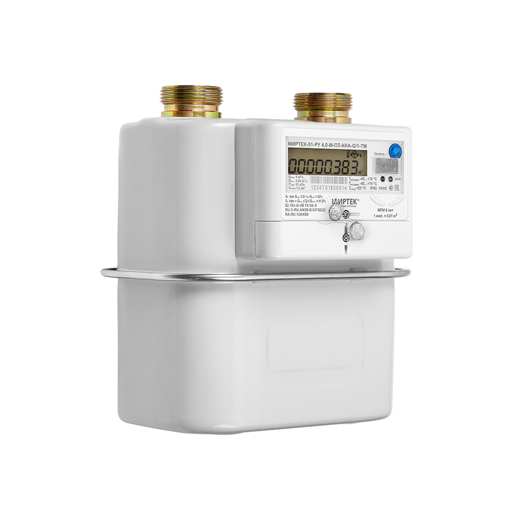 Счётчик МИРТЕК-51-РУ — диафрагменный газовый счётчик