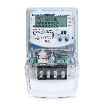 Счётчик Энергомера CE208 S7 — вид спереди