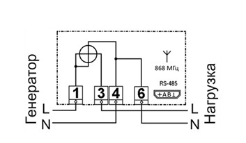 Схема подключения RS-485 счётчика Матрица AD11A