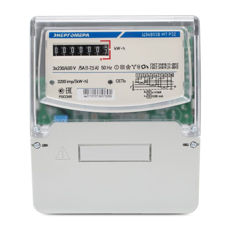 Счётчик Энергомера ЦЭ6803В — вид спереди