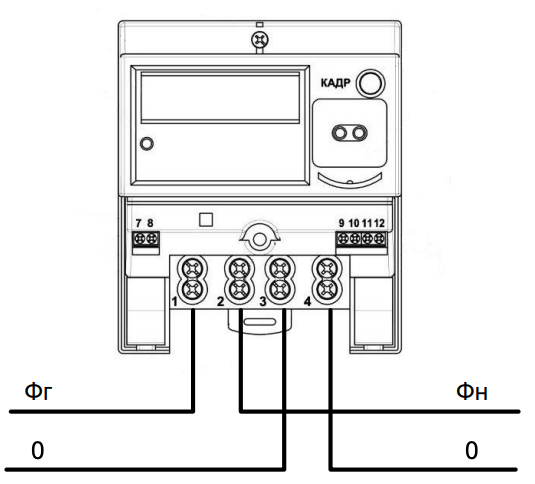 Клеммы RS-485 Энергомера CE102 R5.1